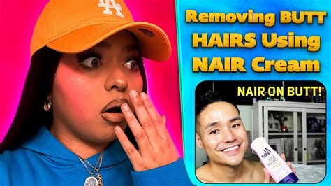 butt hairs nair|nair but hair removal video.